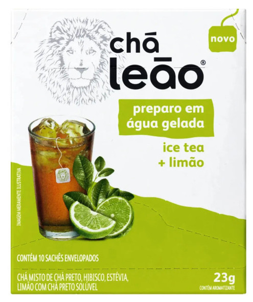 Cha Leao Ice Tea Lemon Cold Brew, 10 Tea Bags (pack of 3)