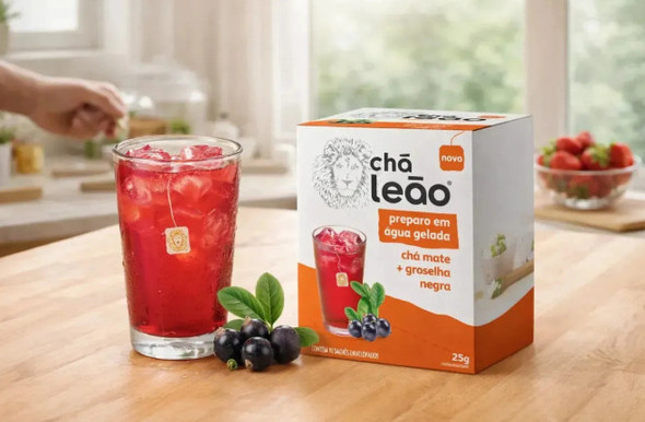 Cha Leao Cold Brew Mate Tea Blackcurrant, 10 Tea Bags (pack of 3)