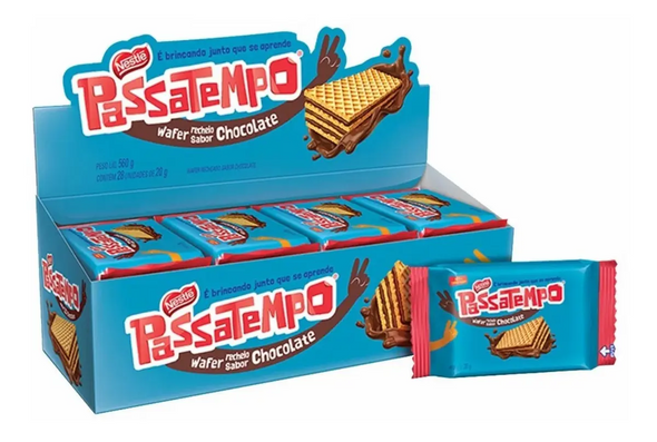 Nestlé Passatempo Chocolate Mini Wafer Cookies, 560 g / 19.75 oz (box of 28)