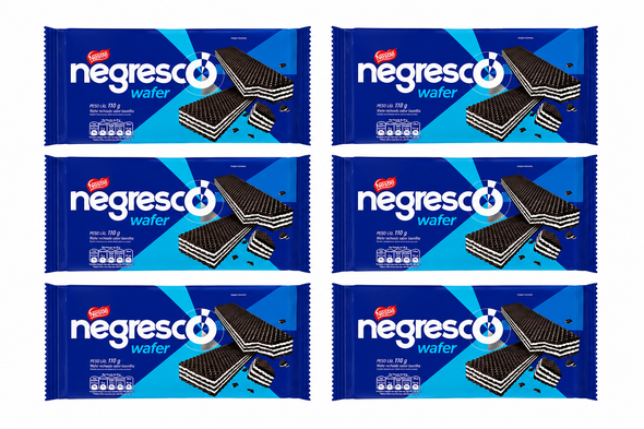 Nestlé Negresco Chocolate Wafer Cookies, 110 g / 3.88 oz (pack of 6)
