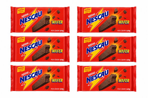 Nestlé Nescau Chocolate Wafer Cookies, 110 g / 3.88 oz (pack of 6)