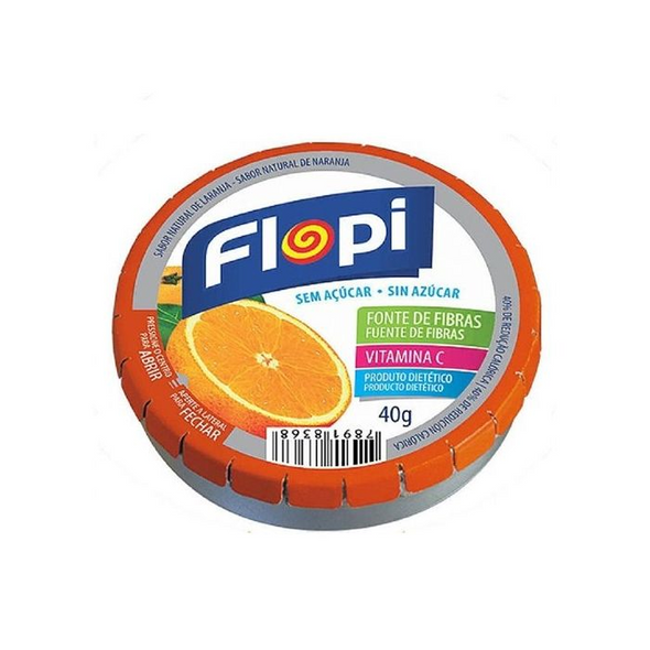 Florestal Flopi Orange Hard Candy, 40 g / 1.41 oz (pack of 3)