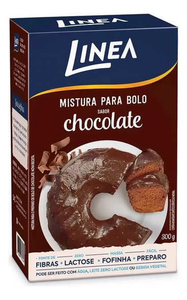 Linea Sugar Free Chocolate Cake Mix High Fiber, 300 g / 10.58 oz (pack of 2)