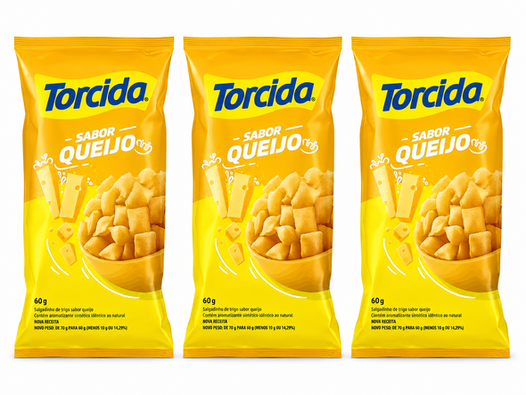Torcida Cheese Wheat Snack, 60 g / 2.12 oz (pack of 3)