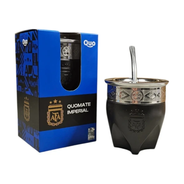 Quo AFA Official Licensed Imperial Mate Cup with XL Bombilla Stainless Steel