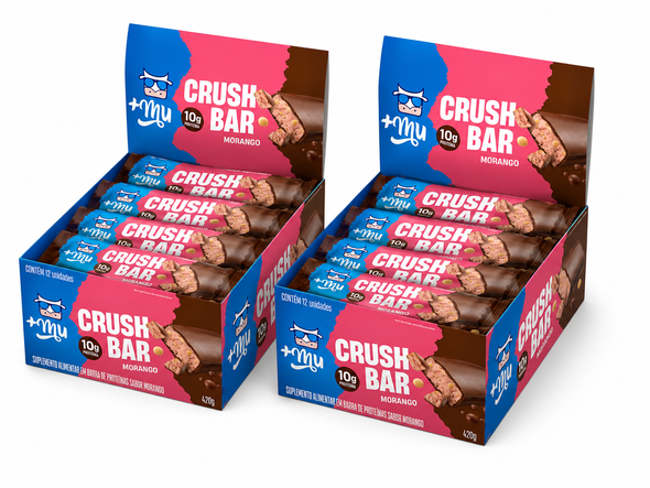 +Mu Crush Bar Strawberry Protein Bar Display Box, 420 g / 14.82 oz (pack of 2)