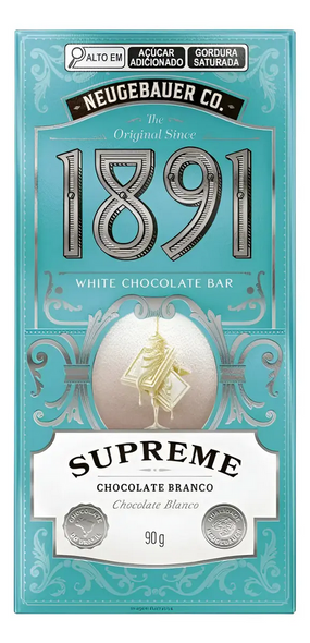 Neugebauer 1891 Supreme White Chocolate Bar, 90 g / 3.17 oz (pack of 3)