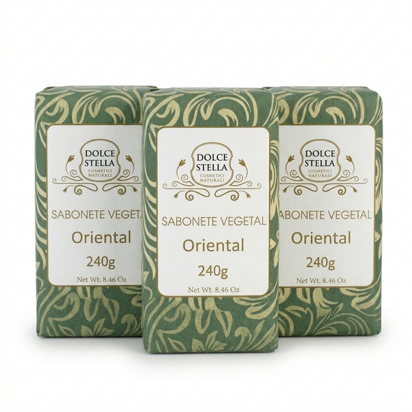 Dolce Stella Sabonete Vegetal Oriental, 240 g / 8.46 oz (pack de 3)