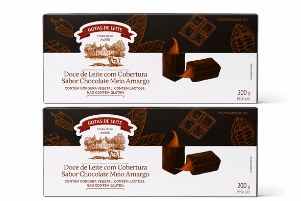 Avaré Chocolate Covered Dulce de Leche Candy, 200 g / 7.05 oz (pack of 2)