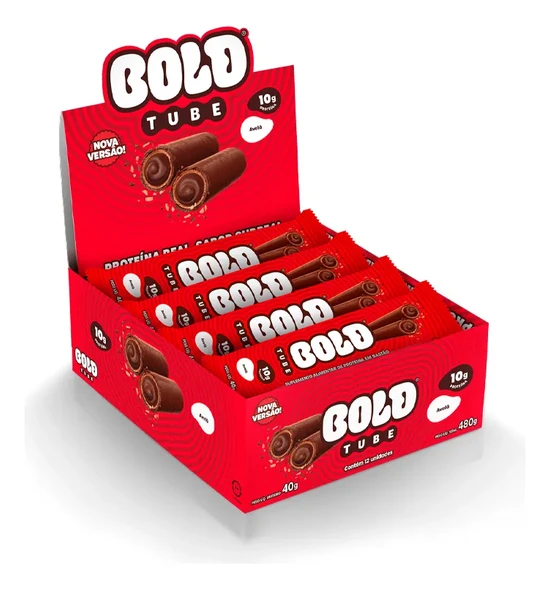 Bold Snacks Hazelnut Protein Bar Tube, 480 g / 16.93 oz (pack of 2)
