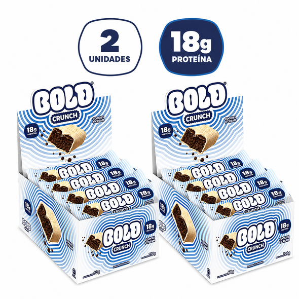 Bold Crunch Cookies & Cream Protein Bar Display, 720 g / 25.40 oz (pack of 2)