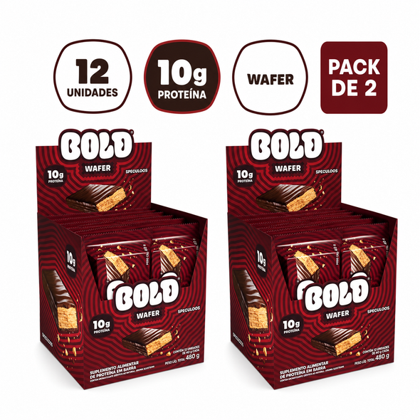 Bold Speculoos Protein Wafer Bars, 480 g / 16.93 oz (pack of 2)
