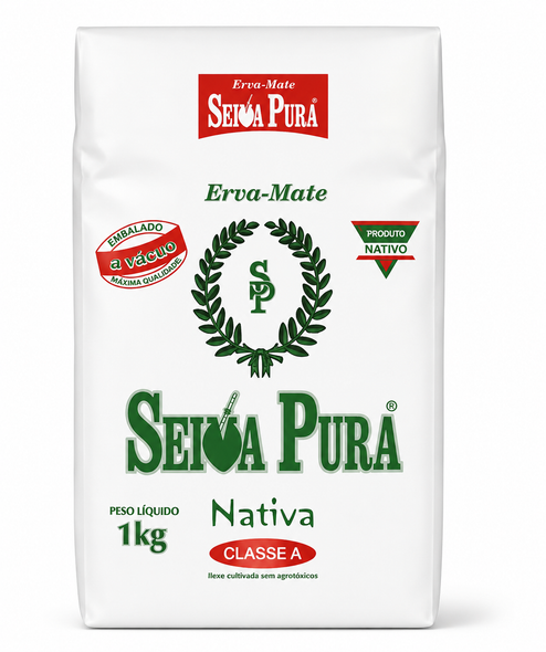 Seiva Pura Nativa Chimarrão Yerba Mate Class A Vacuum Packed, 1 kg / 35.27 oz