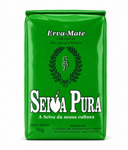 Seiva Pura Chimarrão Yerba Mate with Added Sugar, 1 kg / 35.27 oz