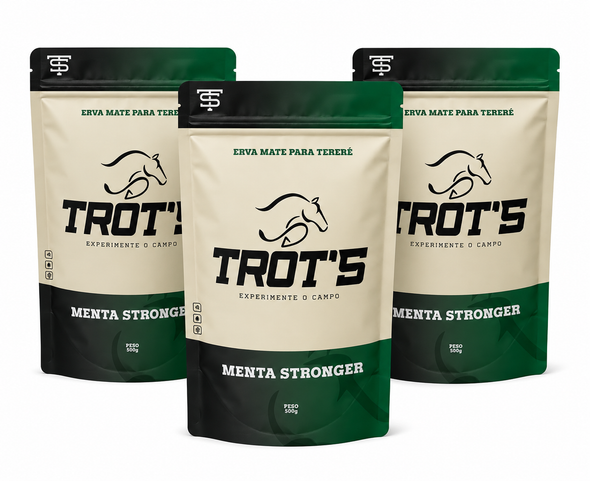 Trot's Premium Tereré Yerba Mate Menta Stronger, 500 g / 17.64 oz (pack of 3)