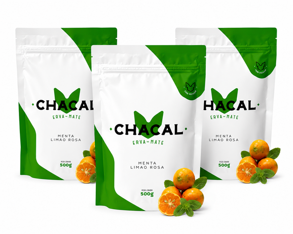 Chacal Premium Tereré Yerba Mate Mint & Pink Lemon, 500 g / 17.64 oz (pack of 3)