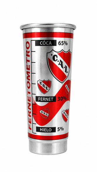 The Hincha House Independiente Aluminum Fernet Cup, 1 L / 33.81 fl oz