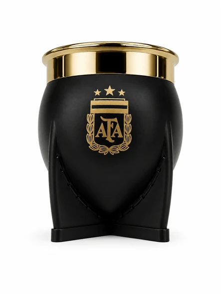 Mate Pampa XL AFA Coronados de Gloria Black with Gold Rim