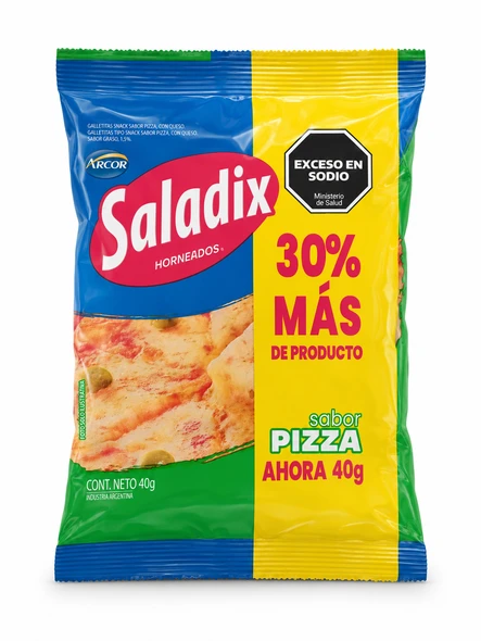 Saladix Baked Pizza-Flavored Crackers, 40 g / 1.41 oz each (pack of 3)