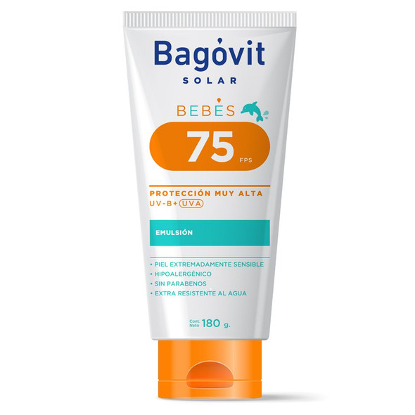 Bagóvit Baby Sunscreen SPF 75 Emulsion, 180 g / 6.35 oz