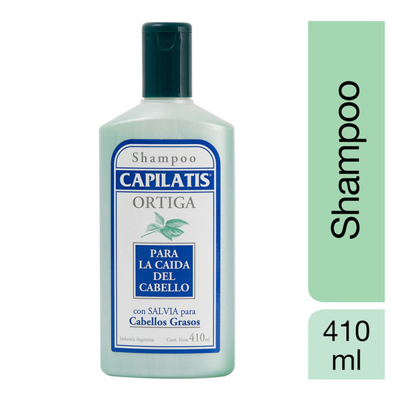 Capilatis Shampoo Ortiga for Hair Loss with Sage for Oily Hair, 410 ml / 13.86 fl oz