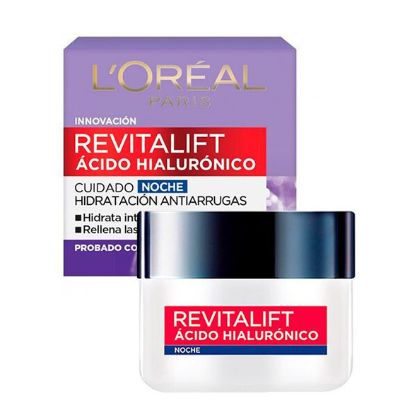 L'Oréal Revitalift Night Care Facial Cream with Hyaluronic Acid, 50 ml / 1.69 fl oz