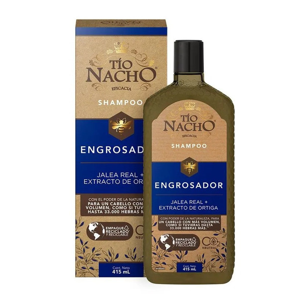 Tío Nacho Anti-Hair Loss Thickening Shampoo with Royal Jelly & Nettle Extract, 415 ml / 14.0 fl oz