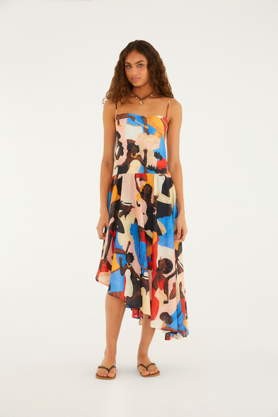 FARM Rio Samba No Pé Printed Strappy Dress