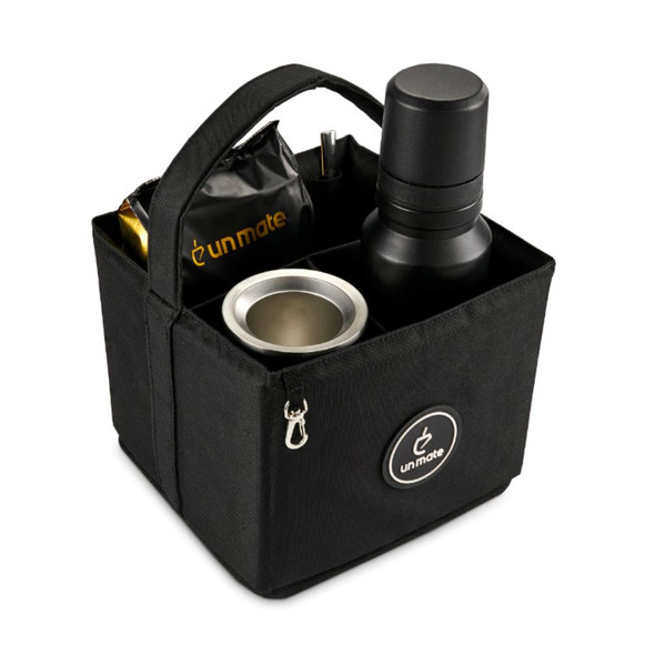 Un Mate Yerba Mate Set with Waterproof Carrying Bag, Re Black Mate Cup, Coleman 1.2 L Thermos, Bombilla & Yerba