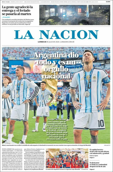 La Nación Diario 2026 World Cup Final Argentina vs. Spain Newspaper – July 2026 Spanish Edition