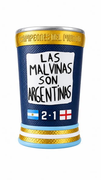 The Hincha House Vaso Fernetero Las Malvinas Son Argentinas, 500 ml / 16.9 fl oz