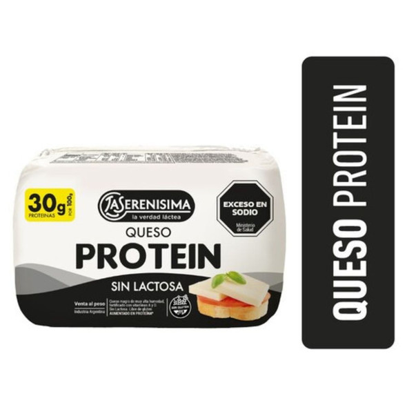 La Serenísima Protein Cheese Lactose Free, 500 g / 17.64 oz Each (Pack of 3) - 1.5 kg Approx