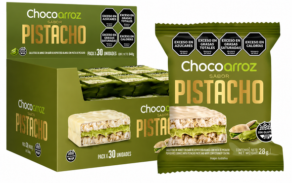 Chocoarroz Pistachio Rice Alfajores, 840 g / 29.63 oz (box of 30)