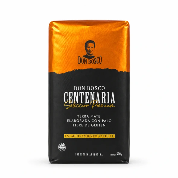Don Bosco Centenaria Premium Yerba Mate with Stems, Naturally Aged, 500 g / 17.64 oz