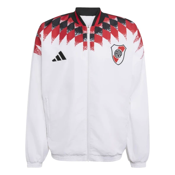 Adidas River Plate Stadium Sports Jacket White Red & Black