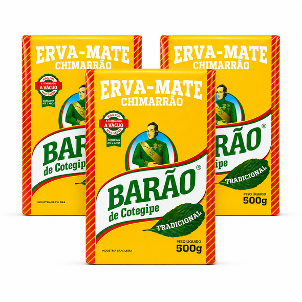 Barao Traditional Chimarrao Yerba Mate, 500 g / 17.64 oz (pack of 3)