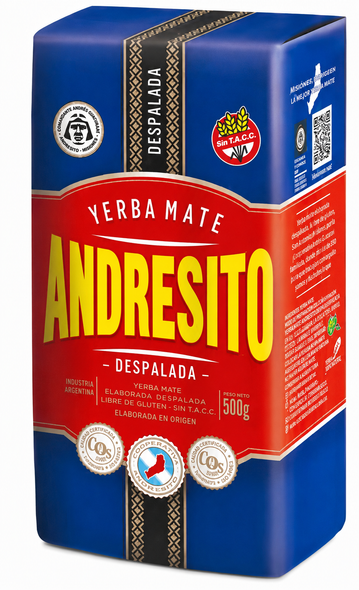 Andresito Despalada Yerba Mate Stemless Gluten Free, 500 g / 17.64 oz