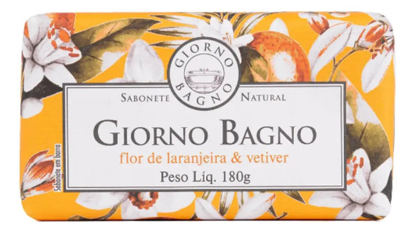 Giorno Bagno Orange Blossom & Vetiver Bar Soap, 180 g / 6.35 oz Each (box of 12)
