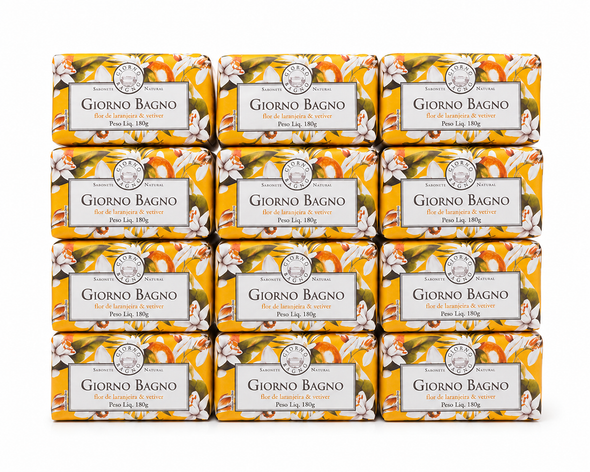 Giorno Bagno Orange Blossom & Vetiver Bar Soap, 180 g / 6.35 oz Each (box of 12)