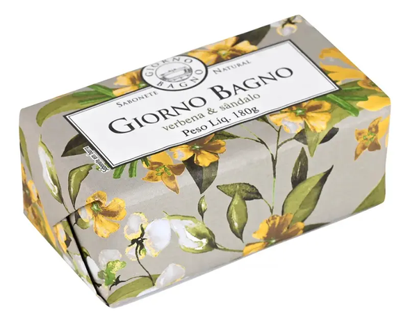 Giorno Bagno Verbena & Sandalwood Bar Soap, Vegan, 180 g / 6.35 oz (pack of 3)