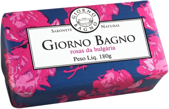 Giorno Bagno Bulgarian Rose Bar Soap, Vegan, 180 g / 6.35 oz (box of 12)