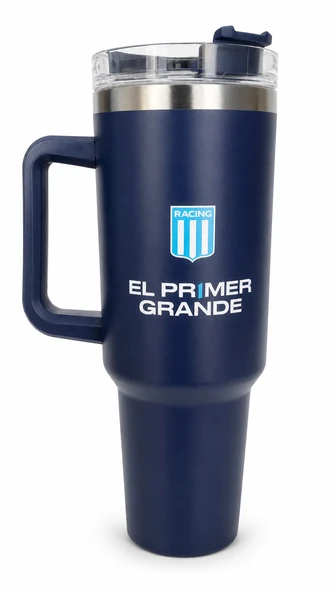 Racing Club Official Stainless Steel Thermal Tumbler with Handle, 1.2 L / 40.6 fl oz