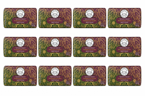 Giorno Bagno Sweet Rouge Bar Soap, Vegan, Hypoallergenic, 180 g / 6.35 oz (box of 12)