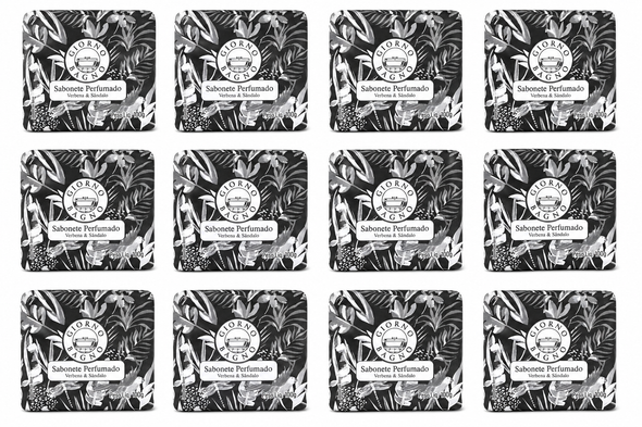 Giorno Bagno Verbena & Sandalwood Bar Soap, 100% Plant-Based, 100 g / 3.53 oz (box of 12)