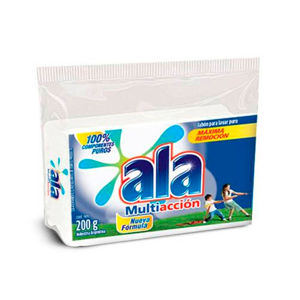 Ala Pure Soap Bar for Cleaning Multi-Action Laundry Jabón en Pan, 200 g / 7.05 oz (pack of 2)