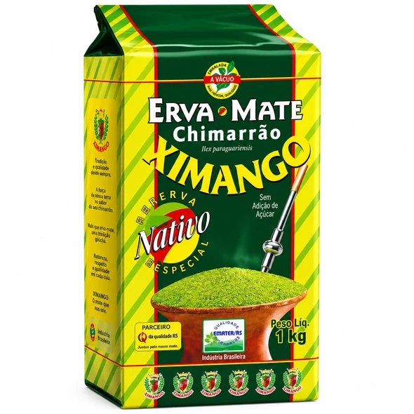 Ximango Nativo Especial Yerba Mate for Chimarrao, Gluten Free, No Added Sugar, 1 kg / 2.2 lb