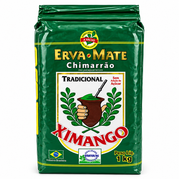 Ximango Traditional Yerba Mate for Chimarrão, Gluten Free, No Added Sugar, 1 kg / 2.2 lb