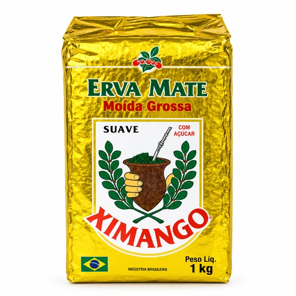 Ximango Moída Grossa Suave Yerba Mate for Chimarrao with Sugar, Gluten Free, 1 kg / 2.2 lb