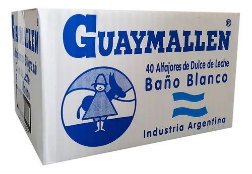 Guaymallen Alfajor White Chocolate with Dulce de Leche Complete Wholesale Box, 38 g / 1.3 oz ea (40 count)