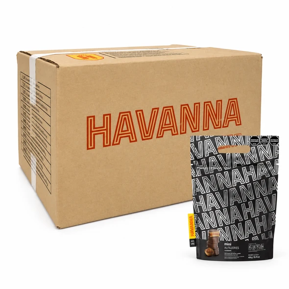 Havanna Mini Semi-Bitter Chocolate Alfajores Wholesale, 475 g / 16.8 oz ea (bulk of 12 displays)